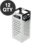 DOZEN STAINLESS STEEL COMMERCIAL CHEESE GRATER - WHOLESALE QTY