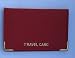 Red Leather Travel card Bus Pass holder