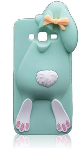 Galaxy J7 Case 3D Minnie Mickey Cartoon Animal Series Soft Silicone Case For Samsung Galaxy J7 J700 J700F (Green Rabbit)