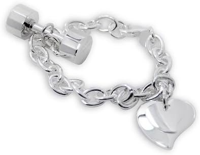 Sterling Silver Bracelet with DRIVE DISCIPLINE DESIRE Dumbbell