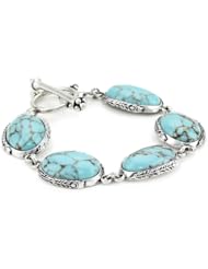 Lucky Brand Turquoise Set Stone Toggle Bracelet