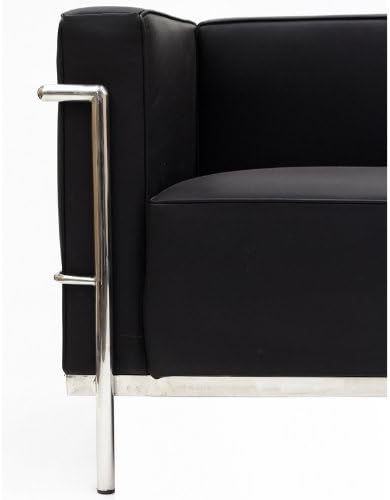 Charles Le Corbusier LC2 Black Grande Sofa