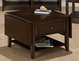 Jofran 354 Series Drop-Leaf Wood Coffee Table in Newport Cherry