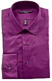 Geoffrey Beene Sateen Fitted Dress Shirt - Mulberry
