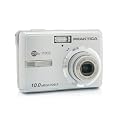 Praktica DPix 1100Z Digitalkamera (10 Megapixel, 3-fach opt. Zoom, 6,4 cm (2,5 Zoll) Display) silber