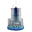 Pack of 8 Noble Gems Blown Glass World Trade Center Christmas Ornaments 6"
