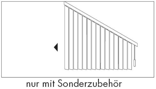 Lamellenvorhang / Vertikalanlage ~ Farbe: terra / terracotta ~ Höhe: 260 cm ~ Breite im Angebot wählbar ~ hier in (BxH): 100x260 cm ~ Vertikaljalousie ~ Lamellenbreite: 89mm