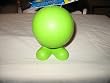 Dog Ball -- Large Good Cuz Hard Rubber, Squeaky, Bouncy Walking Ball - Green or Yellow