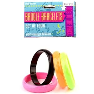 80's Bangle Bracelet Set (4 piece) Adult