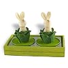 Lot de 2 Bougies de F�te Lapins dans Chou