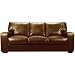 Jefferson Full Aniline 3 Seater Leather Sofa (Dark Brown Mocha)
