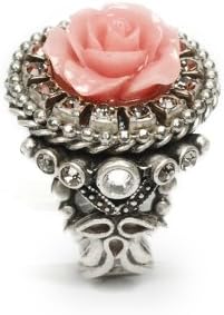 Sweet Romance Carved Rose Ring (Coral)