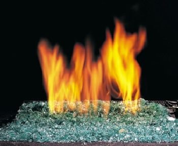 40 LB Emerald Colored Glass for Peterson burner systems and gas firepits