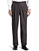 Louis Raphael Men's Pleated Gabardine Solid Dress Pant