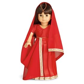 Indian Sari ~ Dress and Veil Fits 18 American Girl Dolls by Girlfriends Collection Carpatina Dolls