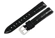 Black - 22mm Classic Croco Grain Watch Band Strap Fits Philip Stein Chronograph Watches from Clockwork Synergy, LLC