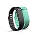 Teak - Silicone Sport Band Replacement for Fitbit Flex - Large, Black and Teal 2 Pack