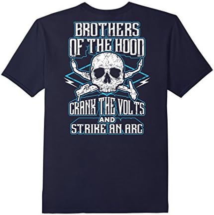Men's Brothers Of the Hood Crank The Volts - Welder T-Shirt Large Navy