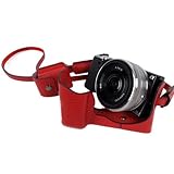 ソニー デジタル一眼α NEX-5用速写ケース（ストラップ付）レッド