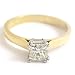 18ct Yellow Gold 0.54ct Princess Cut Solitaire Diamond Ring