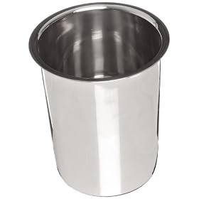 Adcraft BMP-2 2 qt Capacity, 4-7/8" Diameter x 6-3/4" Depth, Mirror Finish, Stainless Steel Bain Marie
