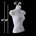 Female Torso Body Mannequin Form (Waist Long) - Great For Small And Medium Sizes - White