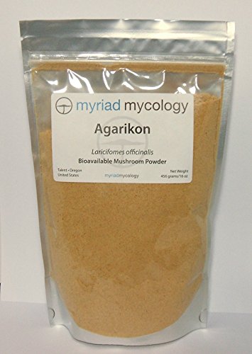 Myriad Mycology Agarikon Mushroom Powder 16oz or 1lb, Made in USA / Ku Bai Ti Myriad Mycology Agarikon Mushroom Powder 16oz or 1lb, Made in USA / Ku Bai Ti