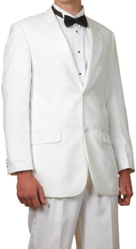 New Mens White 2 Button Tuxedo Suit - Includes Jacket and Pants