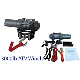 3000lb Atv Winch with Rocker Solenoid Switch Fairlead by Unknown