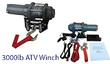 3000lb Atv Winch with Rocker Solenoid Switch Fairlead