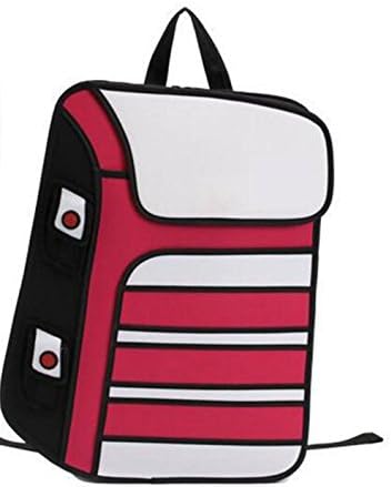 Oime 5 Colors 3D Jump Style 2D Drawing From Cartoon Paper Shoulder Bag