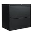 Alera Two-Drawer Lateral File Cabinet, 30w x 19-1/4d x 29h, Black