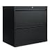 Alera Two-Drawer Lateral File Cabinet, 30w x 19-1/4d x 29h, Black