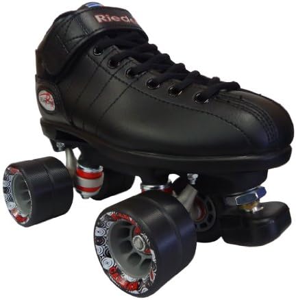 Riedell R3 Black Speed Skates - R3 Black Quad Speed Roller Derby Skate
