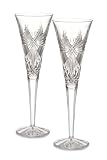 Waterford Crystal Times Square Let There Be Joy Flute Pair