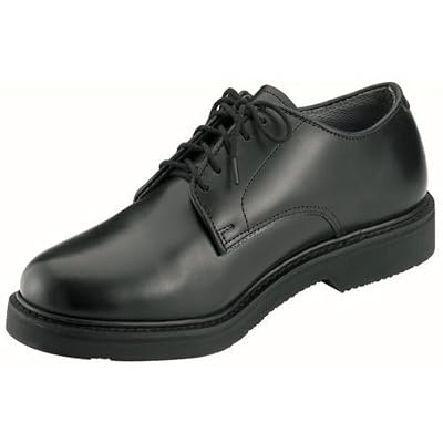Black Soft Sole Military Uniform Oxford Shoes 5085 Size 7W