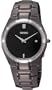 Seiko Women's SKP339 Black Stainless Steel Dress Diamond Bezel