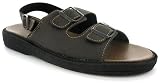 Dr Keller "Relax" Mens Basic Twin Buckle Sandals - Brown