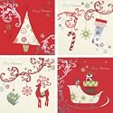 Cancer Research Charity Christmas Cards - Box of 24 (4 Small Designs)