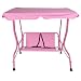 Kids 2 Seat Pink Garden Swing Hammock W/ Saftey Belts