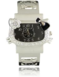 Kitty Stainless Steel Bangle Watch ( Black)