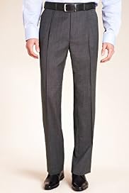 Big & Tall Supercrease® Active Waistband Micro Structured Trousers with Wool