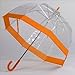 Clear Bubble Umbrellas Orange Trim