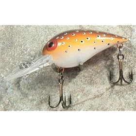 JLVLures Shallow Crankbait Brown Trout : Diver Lures JLV Freshwater Smallmouth Steelhead Pike Salmon Trout Perch Whiper Mid Depth Walleye Casting Bass Hook Treble Bronze Boat Dock Brook Bay Fatty Stump River Trolling Weed Surface Topwater Shad