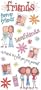 Me & My Big Ideas Girly Stickers 5-1/2 Inch by 12 Inch Sheet Packaged, Friends