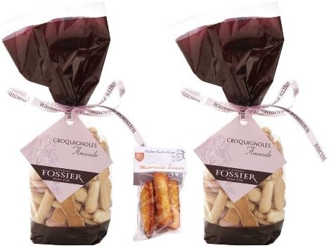 french croquignoles FOSSIER - 2 x 5,29 oz each bag + 1 x bag of madeleines Théodore Bardin-Cuinet croquignoles