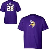 Mens Minnesota Vikings #28 Adrian Peterson Name & Number Tshirt