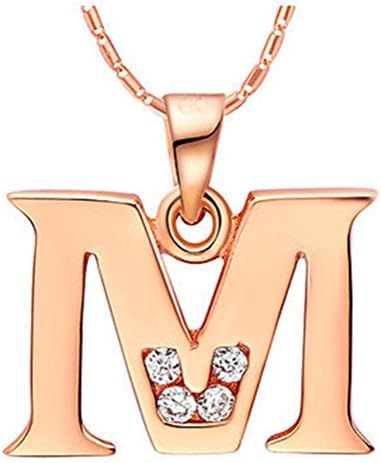 1PCS Hot Stylist Women Men Loves Gift 18K Gold Plated Letter M Name Initial Chain Pendant Necklace