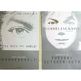 MICHAEL JACKSON You Rock My World Double Sided Poster Flat 12