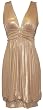 Metallic Stretch Halter Bubble Mini Dress Prom Formal Holiday Party Cocktail Gown